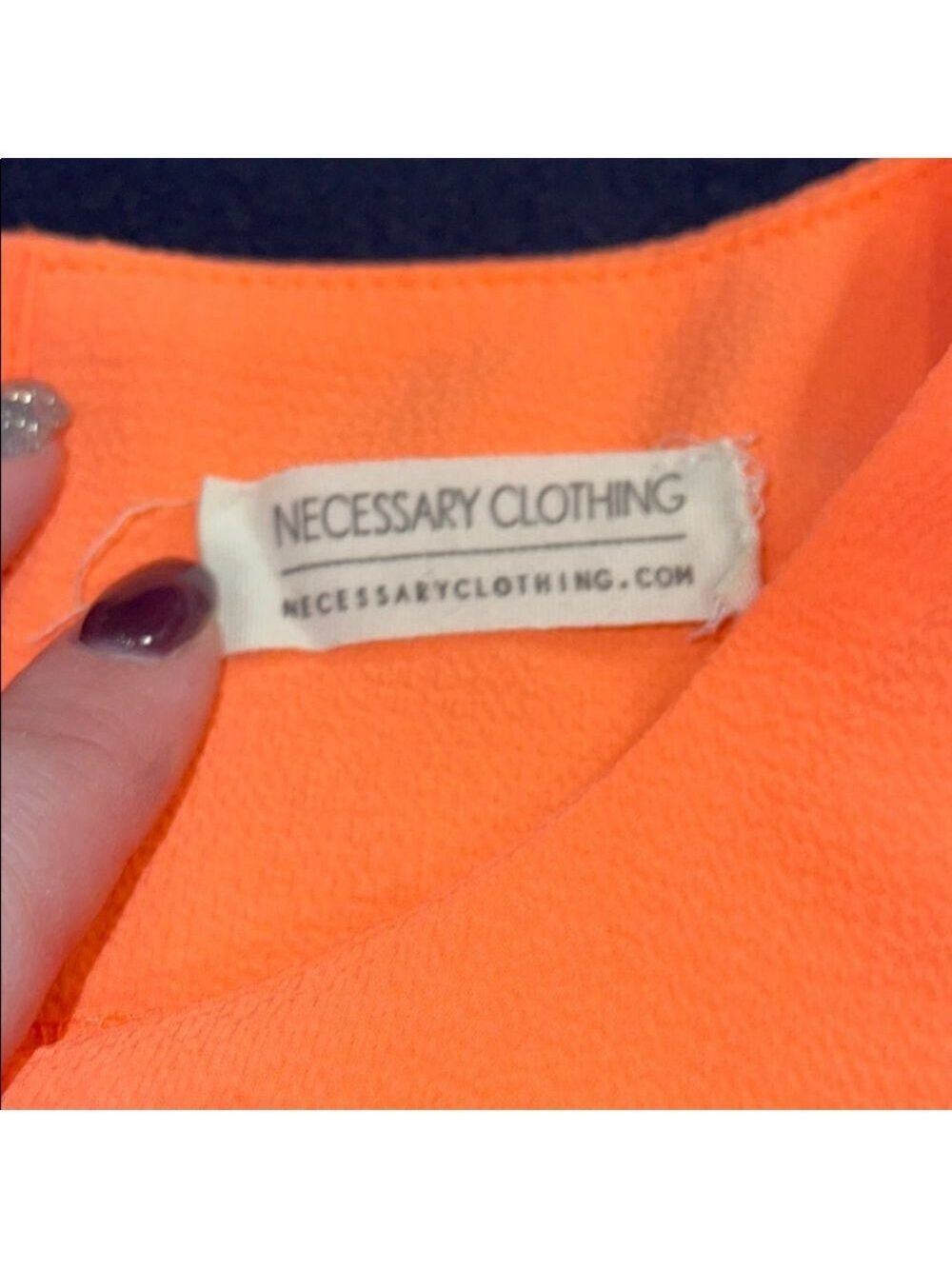 NECESSARY Clothing | Neon Orange Scalloped Crop Frilly Summer Tank - Picture 2 of 6